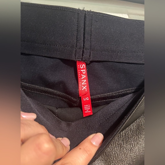 SPANX Like Leather faux stretch-leather pants size large - Picture 5 of 12